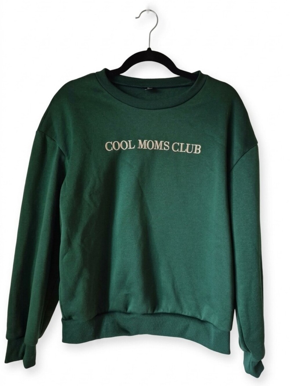 SHEIN 'Cool Moms Club' Graphic Sweatshirt - Hunter Green - Like New!